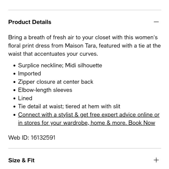 New Elegant Floral Dress Size 4 - Picture 14 of 15